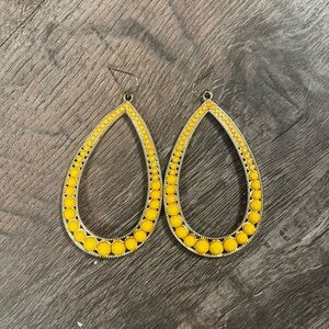 Yellow Teardrop Earrings